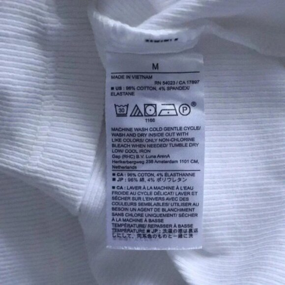 Banana Republic Women's White M Ribbed Racerback Sleeveless Stretch Tank Top - Picture 10 of 11